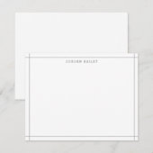 Carte De Correspondance Simple Gris Clair Géométrique Moderne Professionne (Devant / Derrière)