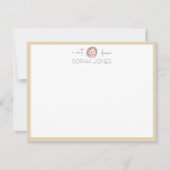Carte de correspondance simple hérisson beige doux (Devant)