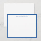 Carte De Correspondance Simple Marine Bleu Professionnel Moderne Bordure é (Devant / Derrière)