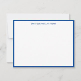 Carte De Correspondance Simple Marine Bleu Professionnel Moderne Bordure é