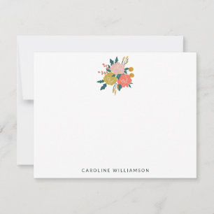Carte De Correspondance Simple mignonne Boho Fleur Botanique Personnalisée