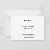 CARTE DE CORRESPONDANCE SIMPLE MINIMAL AJOUTER VOTRE LOGO TEXTE PERSONNALI (Dos)