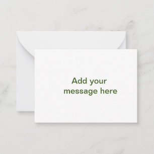 Carte De Correspondance Simple minimal vert ajoutez votre texte nom photo