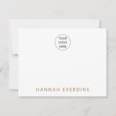 Carte De Correspondance Simple Minimalist Logo Name (Devant)