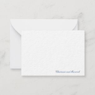 Carte De Correspondance Simple minimaliste bleu marine