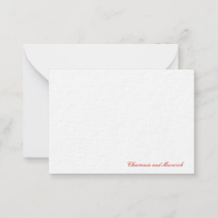 Carte De Correspondance Simple minimaliste Rouge bonbon