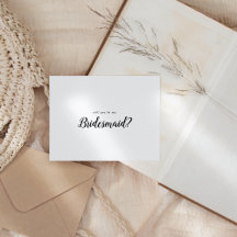 Simple Minimaliste Serez-Vous Ma Servante D'Épouse