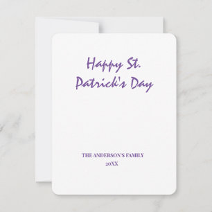 Carte De Correspondance simple minimum ajouter votre texte st. patricks da