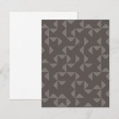 Carte De Correspondance Simple, modern, trendy geometric graphic pattern (Devant / Derrière)