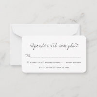 Simple Moderne Chic Mariage Pas de repas Option RS
