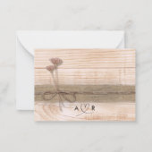 Carte De Correspondance Simple moderne Couple Bois Rustique Blush Fleur sa (Dos)