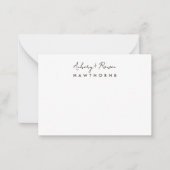 Carte De Correspondance Simple moderne Couple Bois Rustique Blush Fleur sa (Devant)