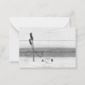 Carte De Correspondance Simple moderne Couple Rustique Lavande Mariage Not (Dos)