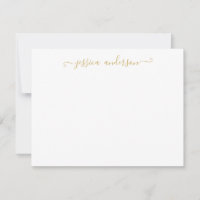 Simple Moderne Girly Classic Élégant Script Or