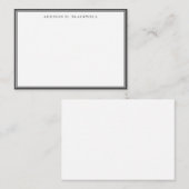 Carte De Correspondance Simple moderne gris blanc professionnel (Devant / Derrière)