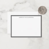 Carte De Correspondance Simple moderne gris blanc professionnel (Devant/Arrière en situation)