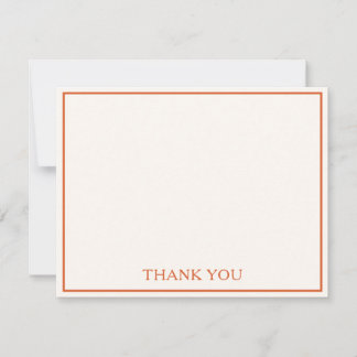 Carte De Correspondance Simple Moderne Minimaliste Chic Orange Merci