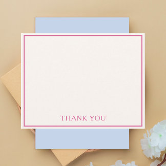 Carte De Correspondance Simple Moderne Minimaliste Chic Rose Merci