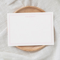 Simple moderne minimaliste rose deux bordures Mono