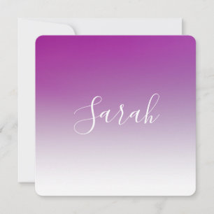 Carte De Correspondance Simple moderne minimaliste violet Ombre dégradé