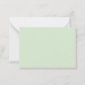 Carte De Correspondance Simple Moderne Monogramme Bordure Deux Tons Vert (Dos)