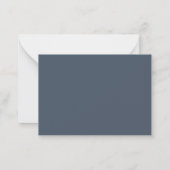 Carte De Correspondance Simple moderne Monogramme Couple initial Marine bl (Dos)