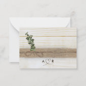 Carte De Correspondance Simple moderne Monogramme Couple Russe Eucalyptus (Dos)