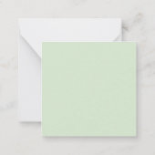 Carte De Correspondance Simple Moderne Monogramme Vert Bordure Double Ton (Dos)