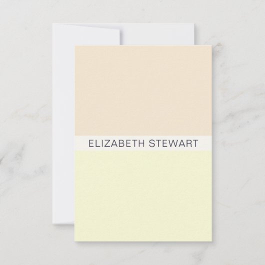 Carte De Correspondance Simple moderne Pêche Jaune Professionnel (Devant)