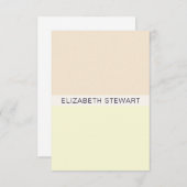 Carte De Correspondance Simple moderne Pêche Jaune Professionnel (Devant / Derrière)