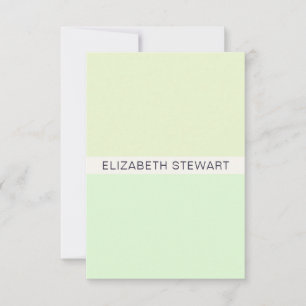 Carte De Correspondance Simple moderne Printemps vert printemps vert