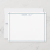 Carte De Correspondance Simple Moderne Professionnel Architecte Bleu Marin (Devant)