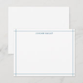 Carte De Correspondance Simple Moderne Professionnel Architecte Bleu Marin (Devant / Derrière)