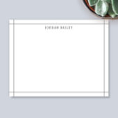 Carte De Correspondance Simple Moderne Professionnel Géométrique Gris Fonc