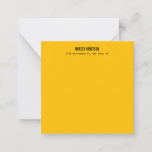 Carte De Correspondance Simple Moderne Simple Professionnel Jaune Ambre