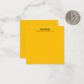 Carte De Correspondance Simple Moderne Simple Professionnel Jaune Ambre (Devant/Arrière en situation)