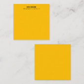 Carte De Correspondance Simple Moderne Simple Professionnel Jaune Ambre (Devant / Derrière)