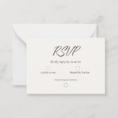 Carte De Correspondance Simple Navy Blue Light Orange (Devant)