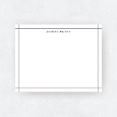 Carte De Correspondance Simple Noir Blanc Géométrique Moderne