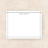 Carte De Correspondance Simple Noir Blanc Géométrique Moderne