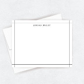 Carte De Correspondance Simple Noir Blanc Géométrique Moderne