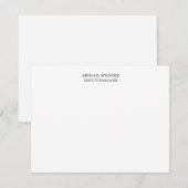 Carte De Correspondance Simple Noir Blanc Professionnel classique (Devant / Derrière)