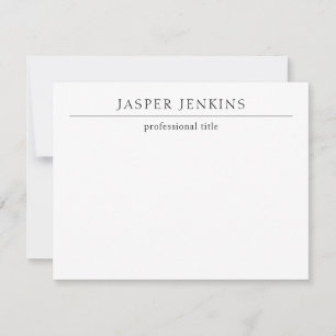 Carte De Correspondance Simple noir et blanc minimaliste moderne