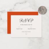 Carte De Correspondance Simple orange clair (Devant/Arrière en situation)