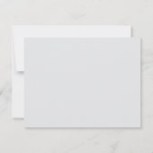 Carte De Correspondance Simple personnalisé gris bordure Script (Dos)