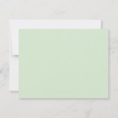 Carte De Correspondance Simple personnalisé vert bordure script (Dos)
