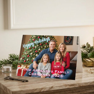 Carte De Correspondance Simple Photo de Famille Joyeux Noël Personnaliser