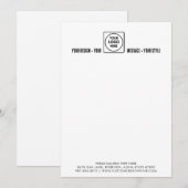 Carte de correspondance simple pour la marque de l (Devant / Derrière)