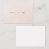 Carte De Correspondance Simple, Rose Clair Et Clair, Élégante, Surface Min (Devant / Derrière)