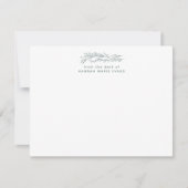 Carte De Correspondance Simple Rustique Depuis Le Bureau De Feuillage Vert (Devant)